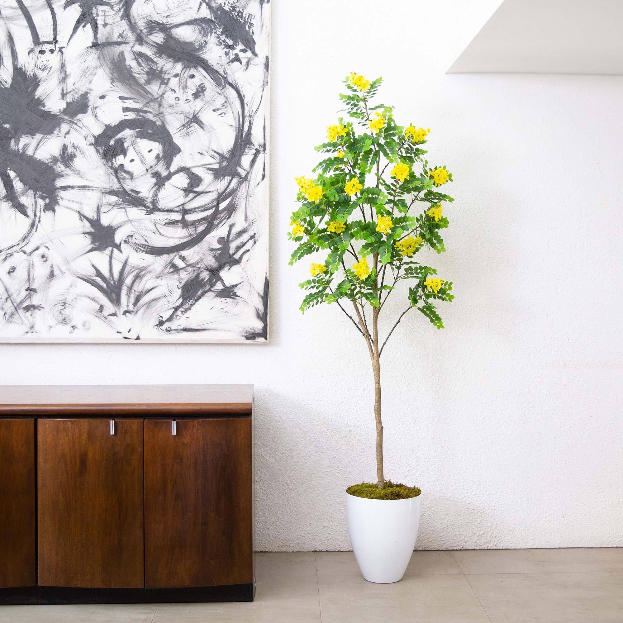 6ft. Potted Flowering Citrus Tree with Real Touch Leaves